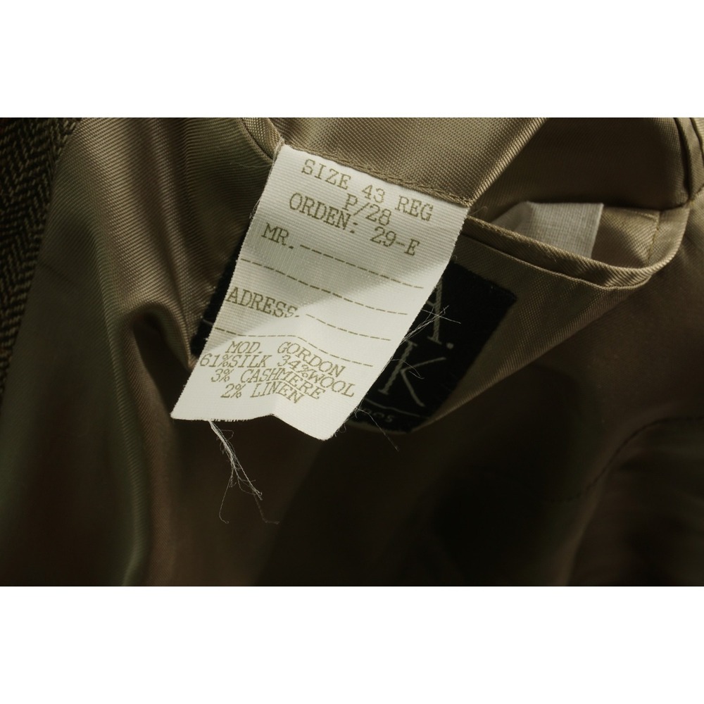 Jos A Bank Silk Wool Cashmere Linen Men's‎ 43R Herringbone Windowpane Sport Coat - Picture 10 of 14